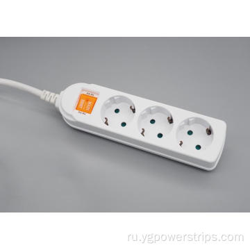 3-Outlet Eu/ с детской защитой стандартная силовая полоса